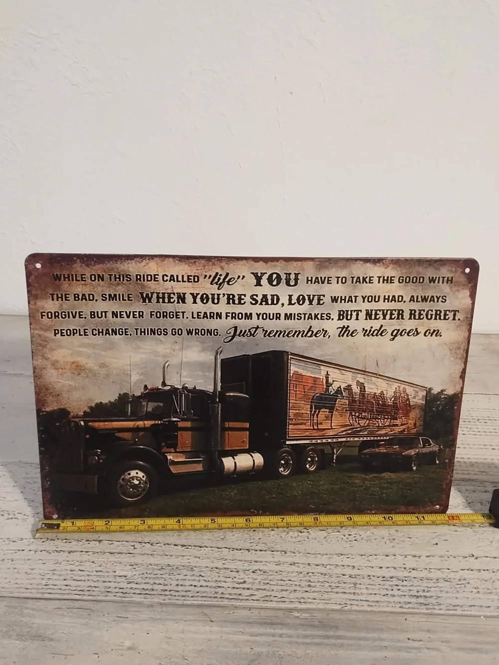 Metal Poster, Gift For Trucker, very good condition 12
